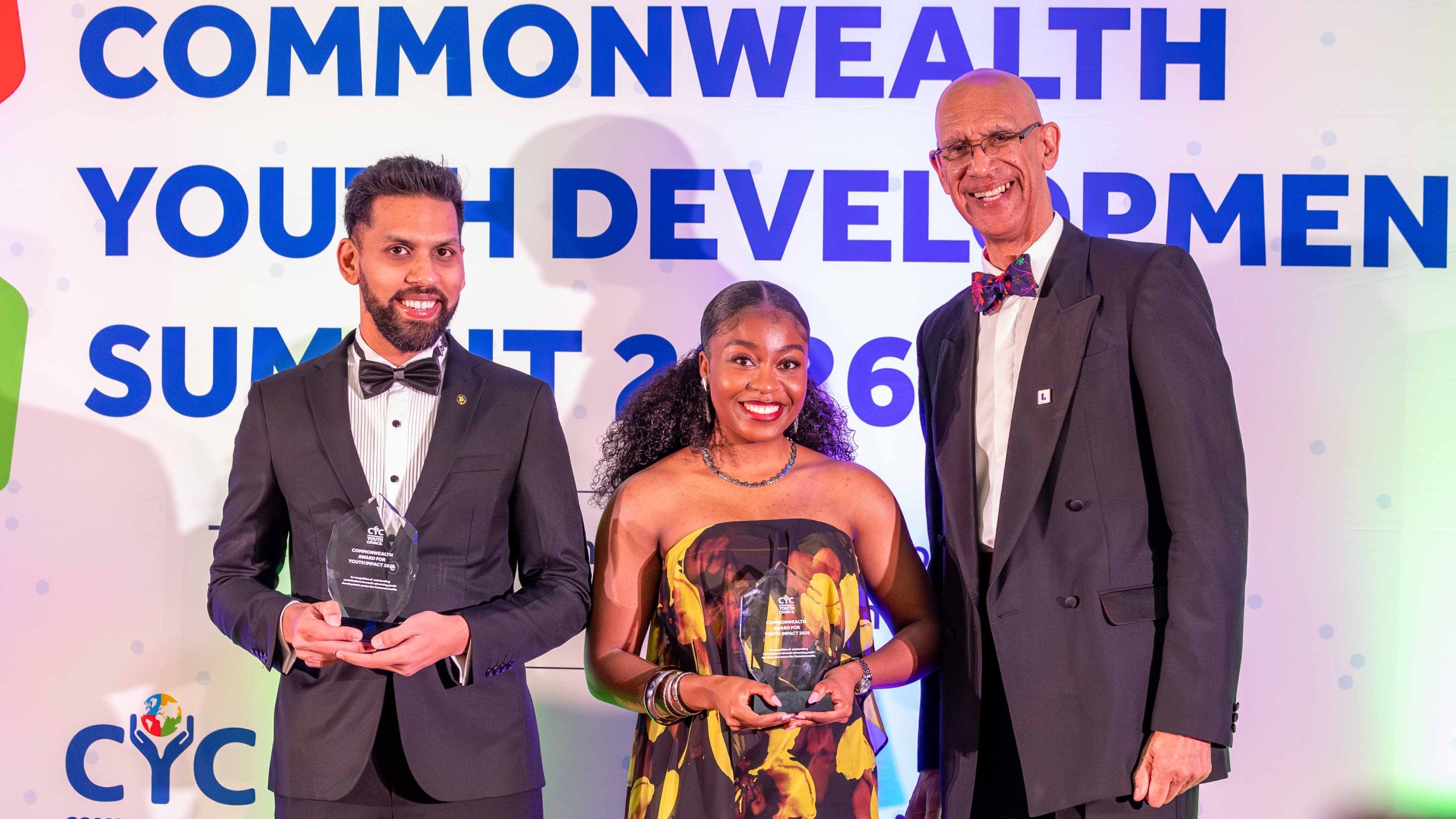 Image of award winners at the Gala for Youth Development in Oxford